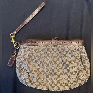 Coach Brown Wristlet
